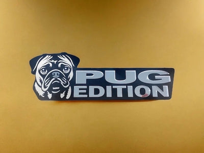 Pug Mopshond Auto Badge Autoembleem