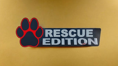 Rescue Paw Auto Badge Autoembleem