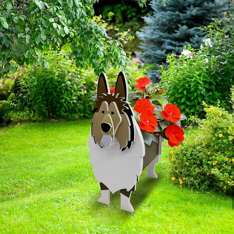 Rough Collie Planter