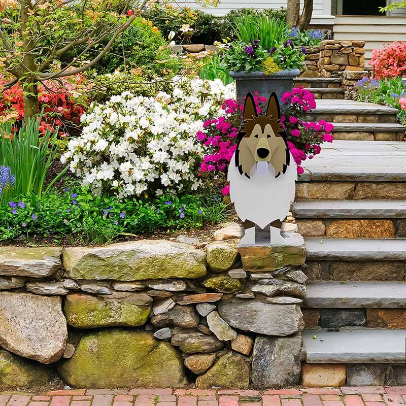 Rough Collie Planter