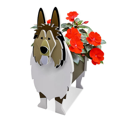 Rough Collie Planter