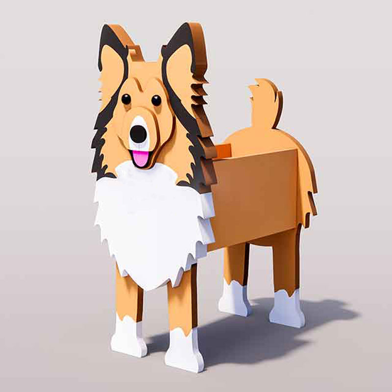 Sheltie Sheepdog Planter