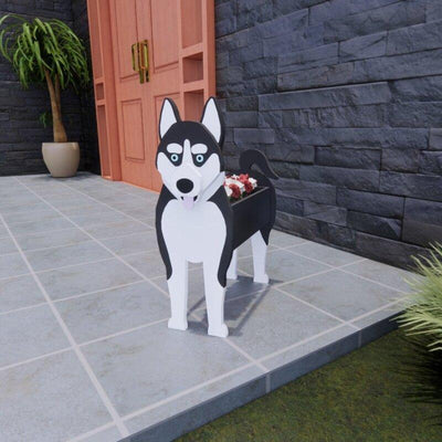 Siberian Husky Planter