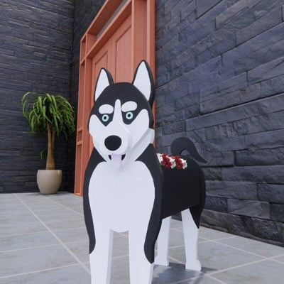 Siberian Husky Planter