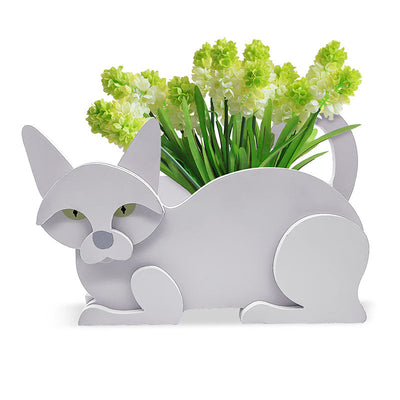 Witte Kat Planter