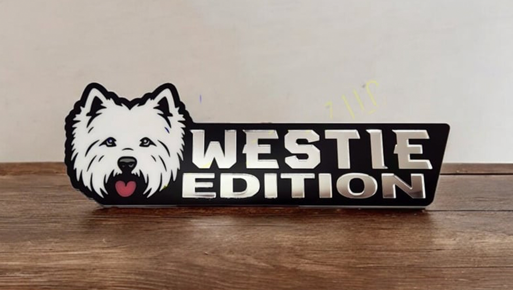 Westie Auto Badge Autoembleem