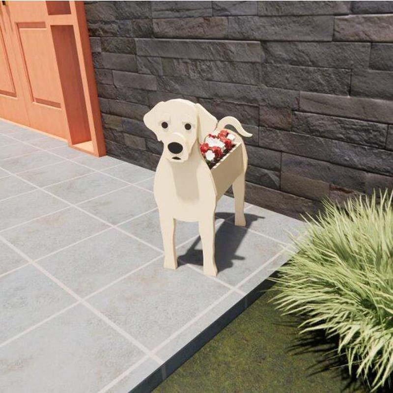 Blonde Labrador Planter