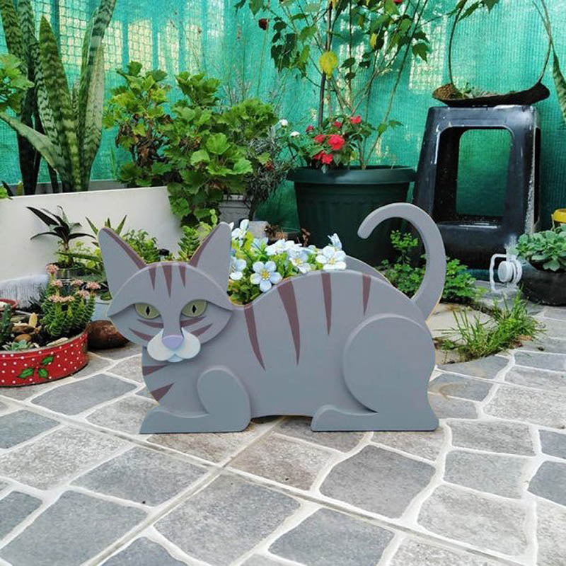 Grijze Kat Planter