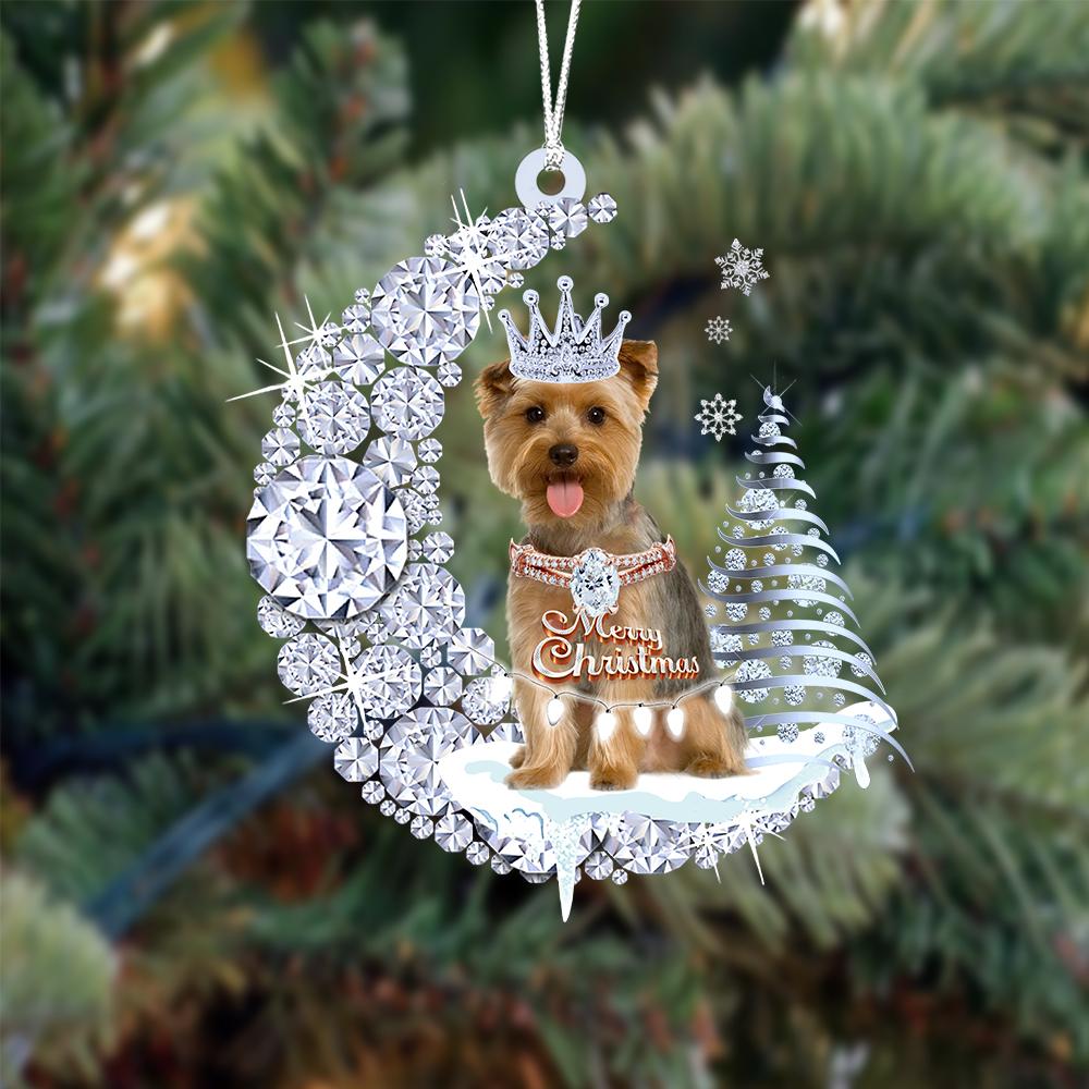 Cairn Terrier op Diamand Maan Kerst Ornament