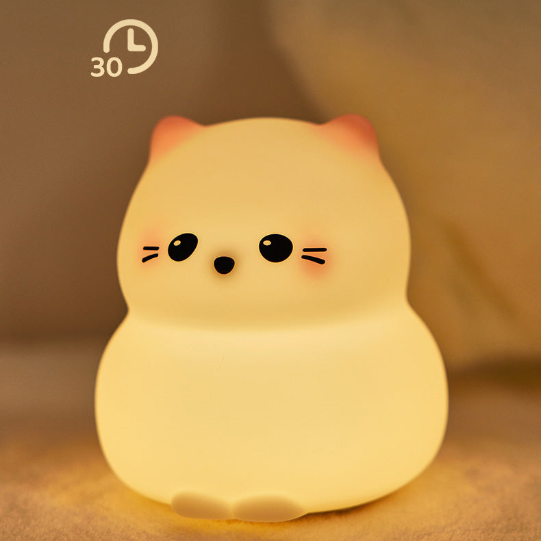 Cute Kitten Night Light Tap Lamp Best Gift For Baby and Girl