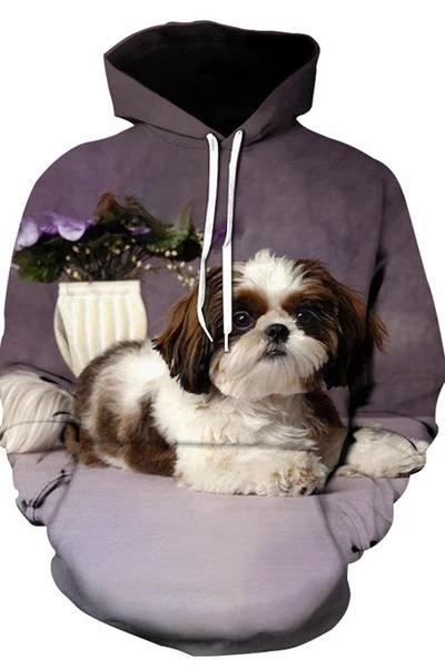 Unisex Honden Hoodie | Shih Tzu Puppies