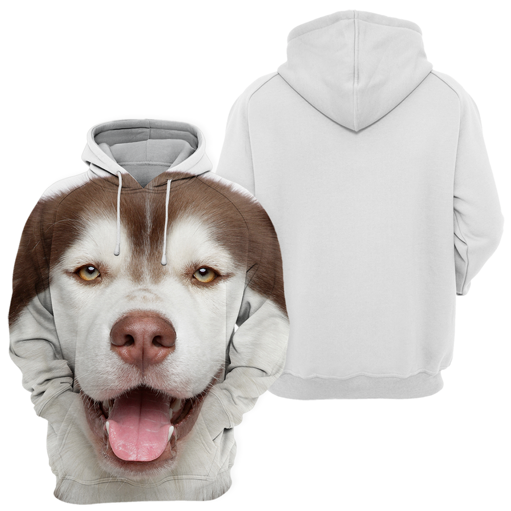 Unisex Honden Hoodie | Alaskan Husky Bruin