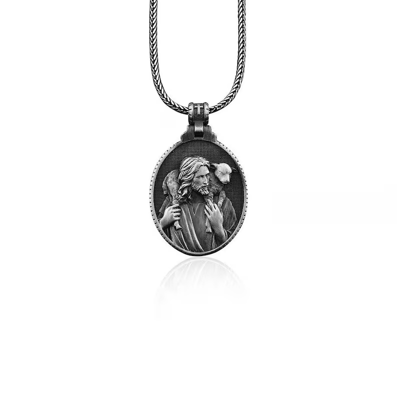 Herder Jezus Christus met Lam Christelijke Ketting