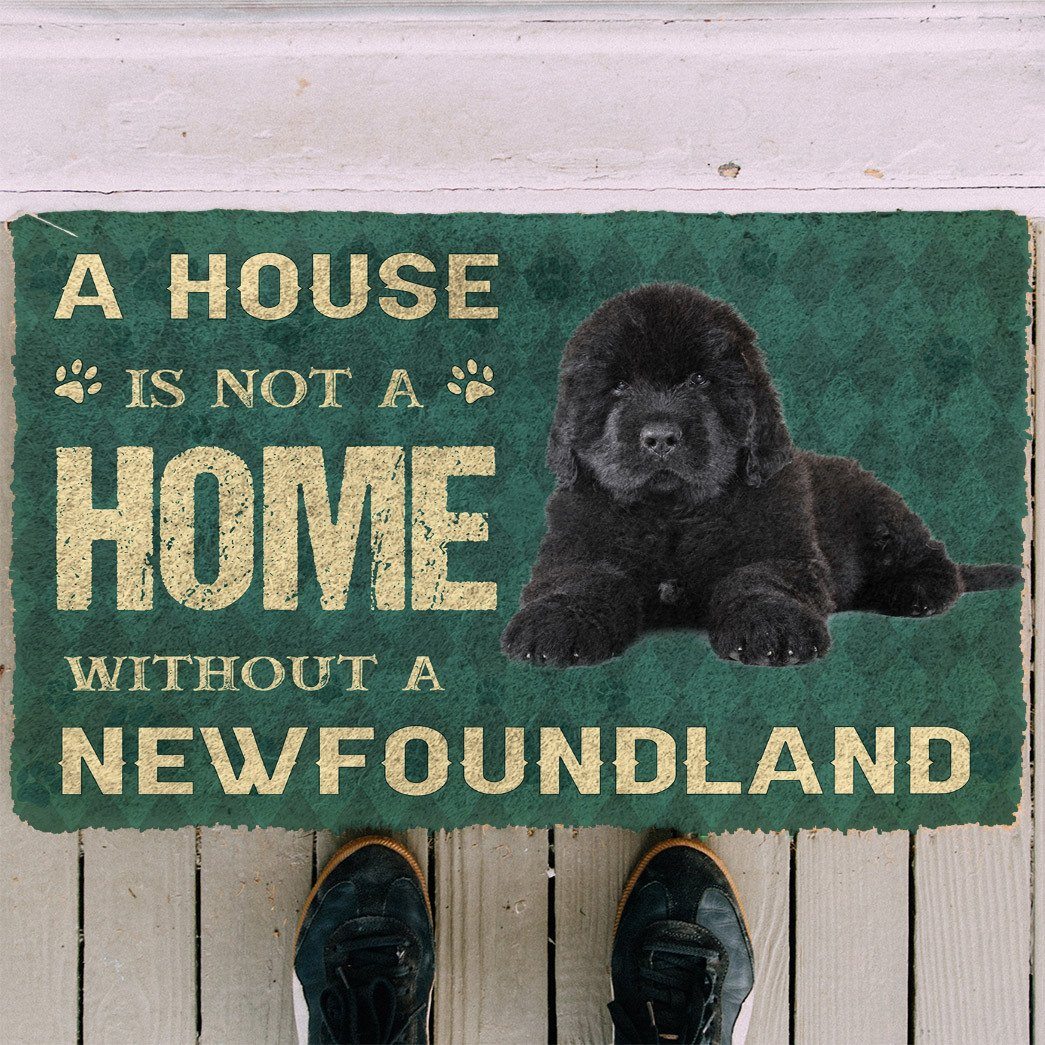 A House Is Not A Home Newfoundland Dog Deurmat