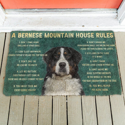 Huis Regels Bernese Mountain Dog Deurmat