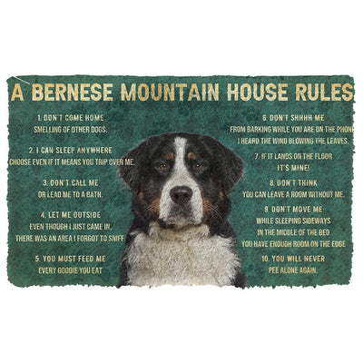 Huis Regels Bernese Mountain Dog Deurmat