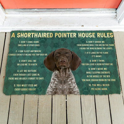 Huis Regels German Shorthaired Pointer Dog Deurmat