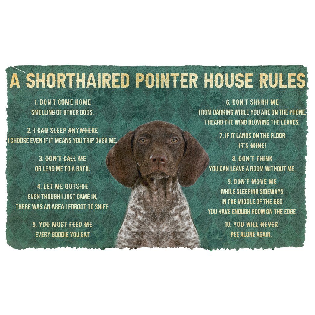 Huis Regels German Shorthaired Pointer Dog Deurmat