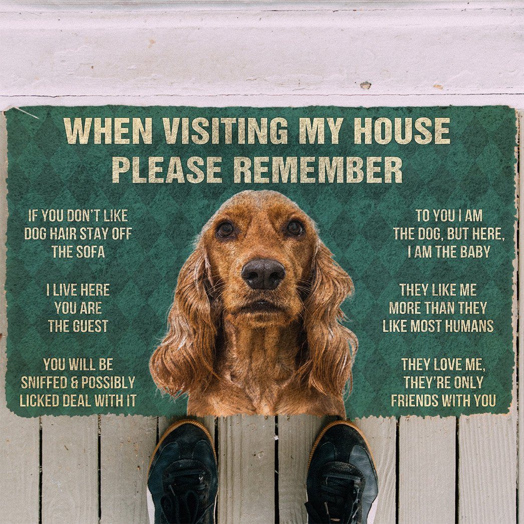 Vergeet Niet! Cocker Spaniel Dogs Huis Regels Deurmat