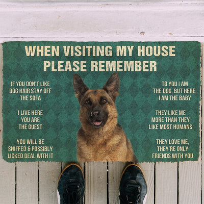 Vergeet Niet! German Shepherd Dog's Huis Regels Deurmat