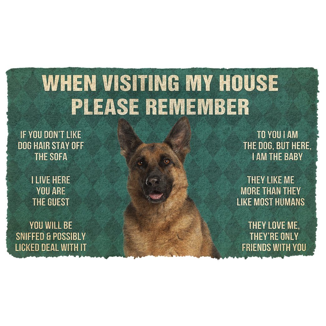 Vergeet Niet! German Shepherd Dog's Huis Regels Deurmat