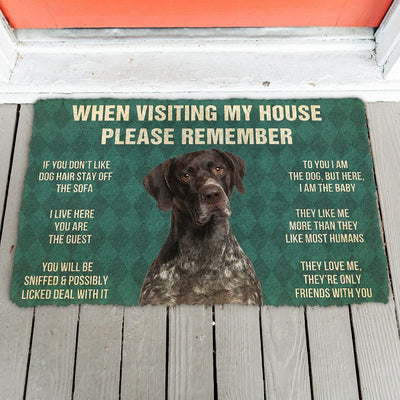 Vergeet Niet! German Shorthaired Pointers Dog's Huis Regels Deurmat