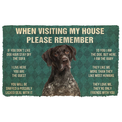 Vergeet Niet! German Shorthaired Pointers Dog's Huis Regels Deurmat