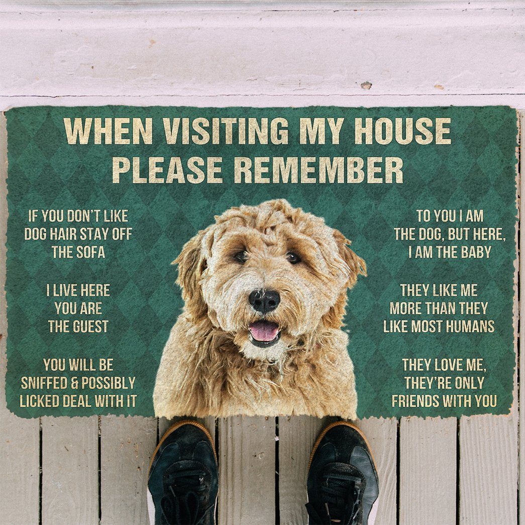 Vergeet Niet! Goldendoodle Dogs Huis Regels Deurmat