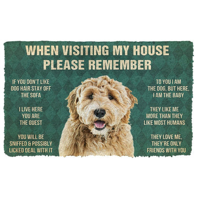 Vergeet Niet! Goldendoodle Dogs Huis Regels Deurmat