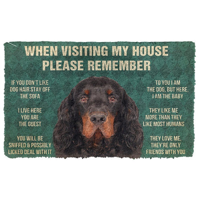 Vergeet Niet! Gordon Setter Dogs Huis Regels Deurmat