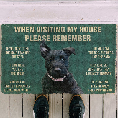 Vergeet Niet! Scottish Terrier Dogs Huis Regels Deurmat