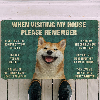 Vergeet Niet! Shiba Inu Huis Regels Deurmat