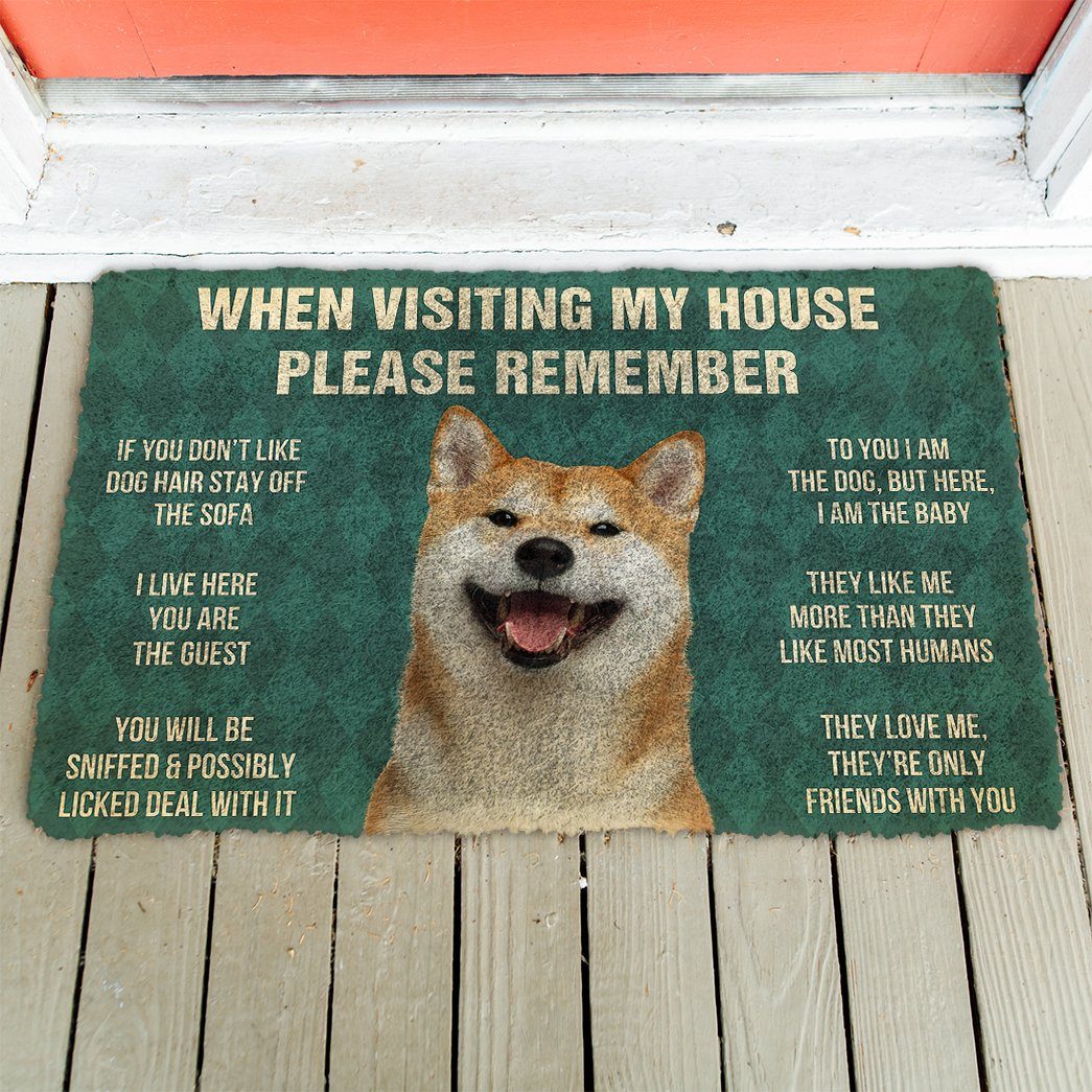 Vergeet Niet! Shiba Inu Huis Regels Deurmat