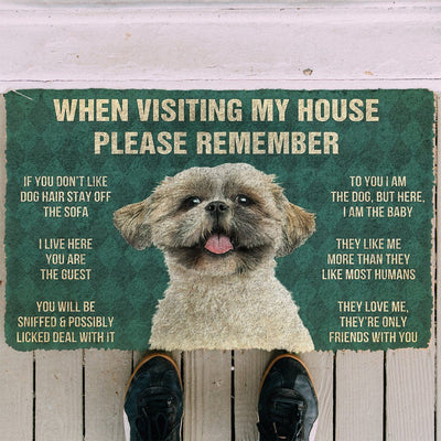 Vergeet Niet! Shih Tzu Huis Regels Deurmat