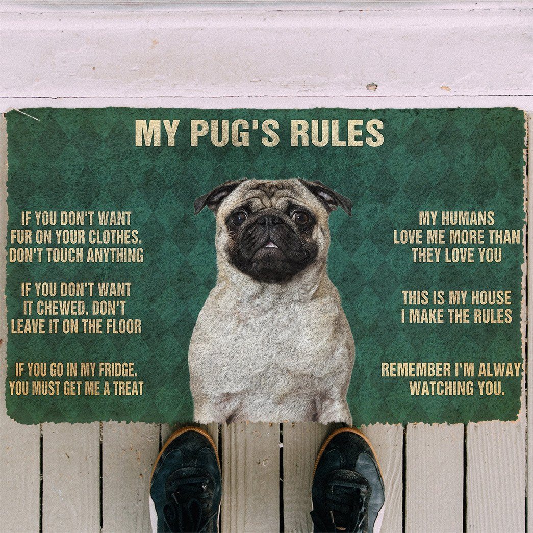 Pug's Regels Deurmat