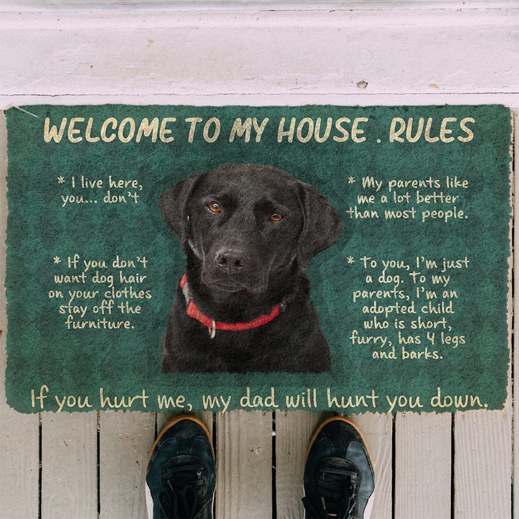 Labrador Retriever Welkom in mijn Huis Regels Deurmat