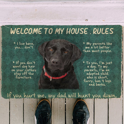 Labrador Retriever Welkom in mijn Huis Regels Deurmat