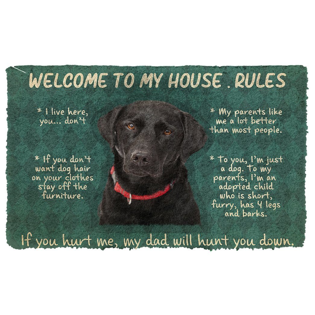 Labrador Retriever Welkom in mijn Huis Regels Deurmat