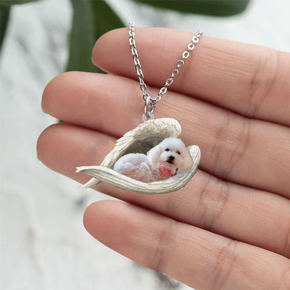 Echte Liefde | Slapende Witte Poodle Ketting