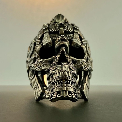 🔥LAATSTE DAG 70% KORTING🔥 Sterling zilveren zwarte skull ring