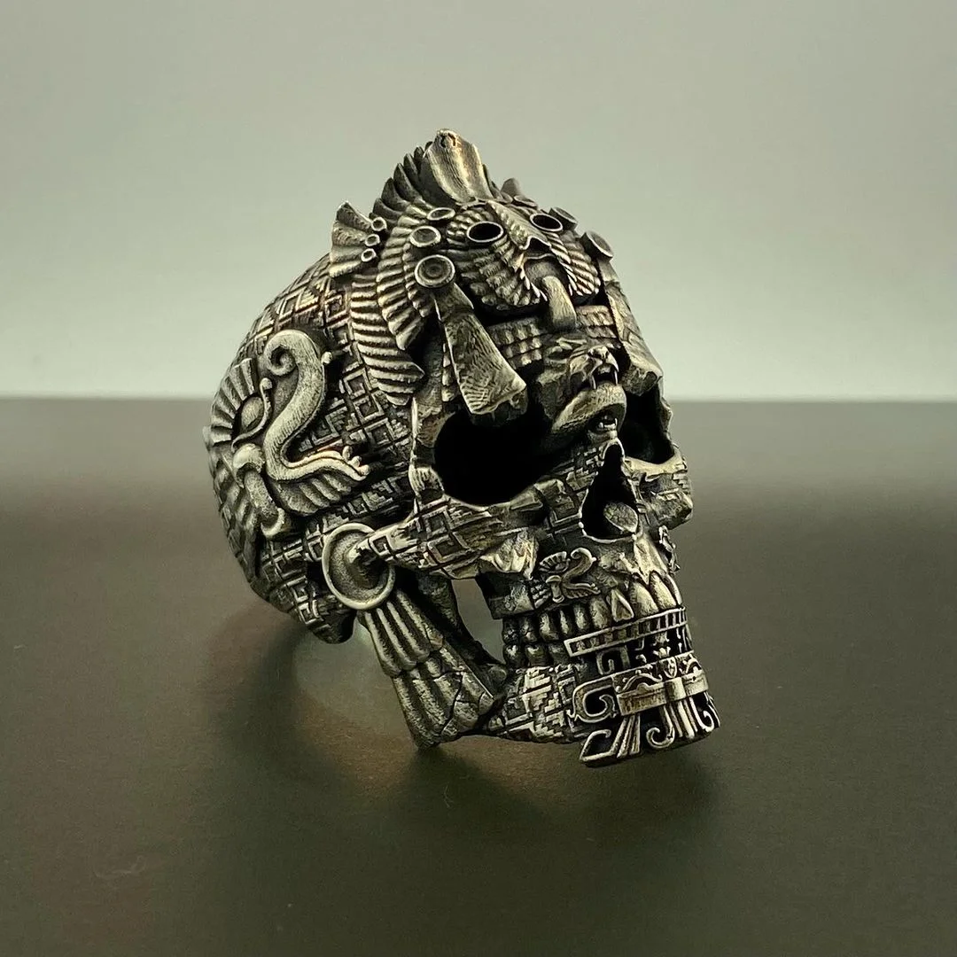 🔥LAATSTE DAG 70% KORTING🔥 Sterling zilveren zwarte skull ring