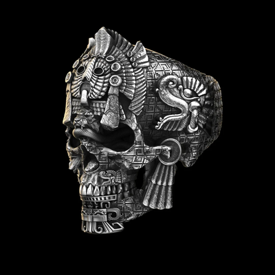 🔥LAATSTE DAG 70% KORTING🔥 Sterling zilveren zwarte skull ring