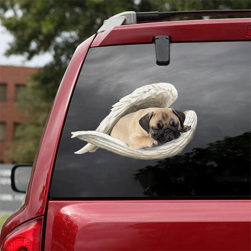 Pug-sleeping angel