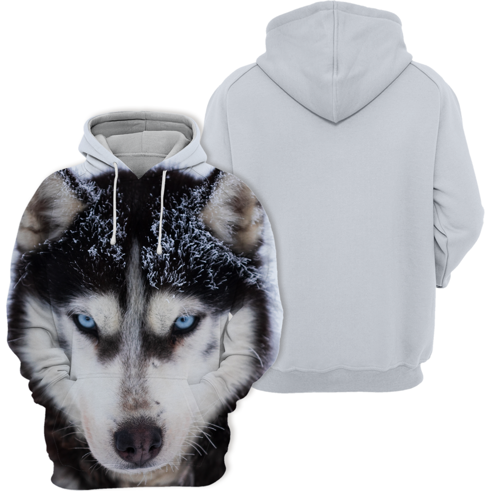 Unisex Honden Hoodie | Alaskan Husky Snow