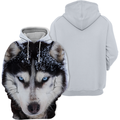 Unisex Honden Hoodie | Alaskan Husky Snow