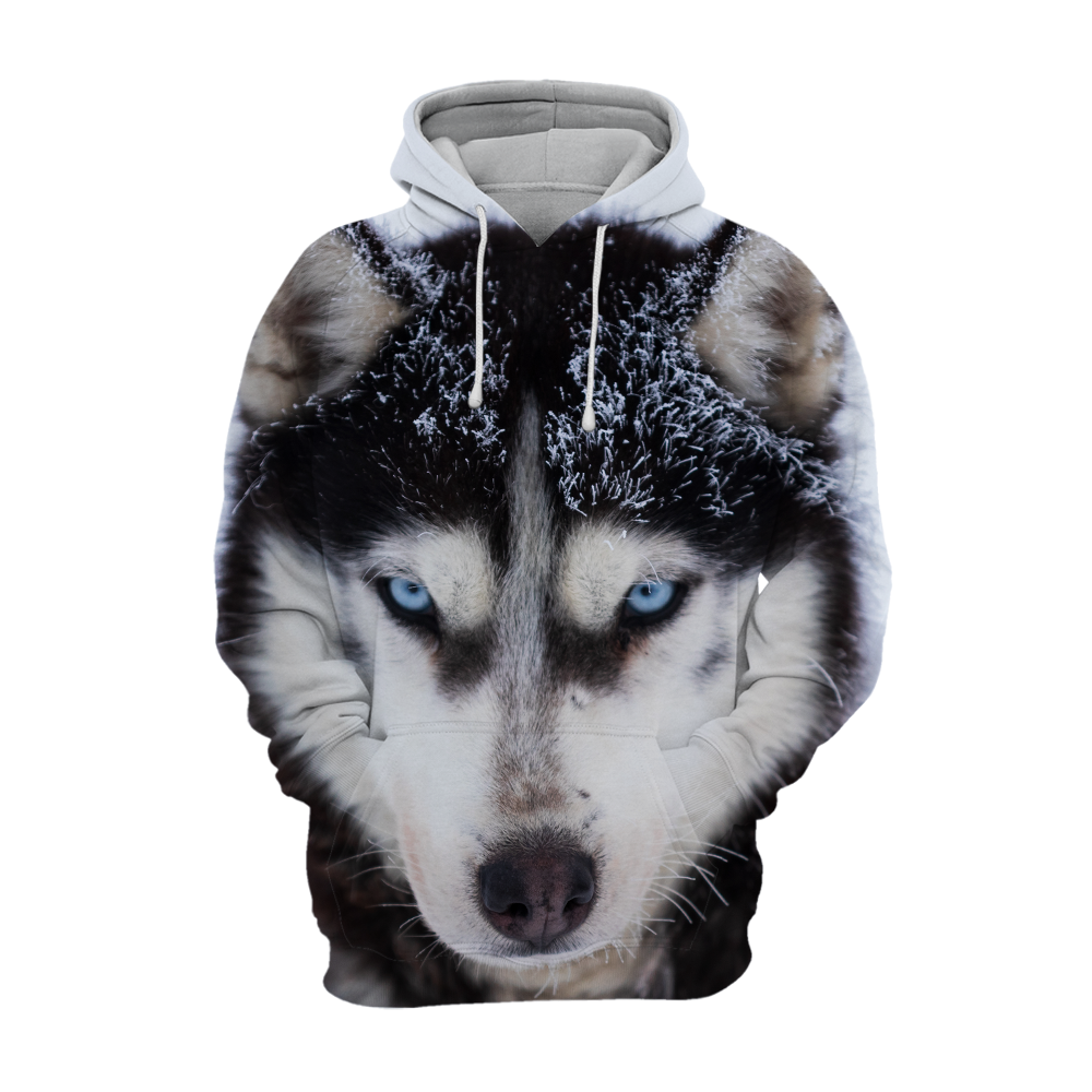 Unisex Honden Hoodie | Alaskan Husky Snow