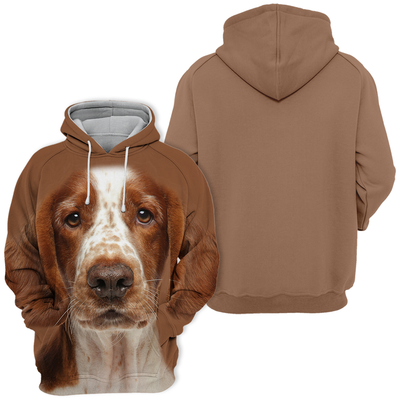 Unisex Honden Hoodie | Welsh Springer Spaniel Sit