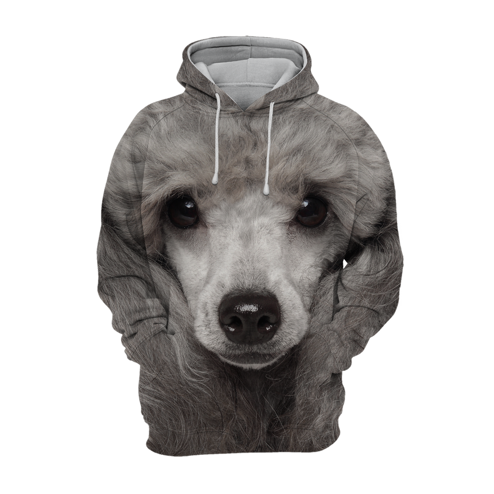 Unisex Honden Hoodie | Gray Toy Poodle