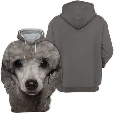 Unisex Honden Hoodie | Gray Toy Poodle