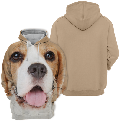 Unisex Honden Hoodie | Beagle Look